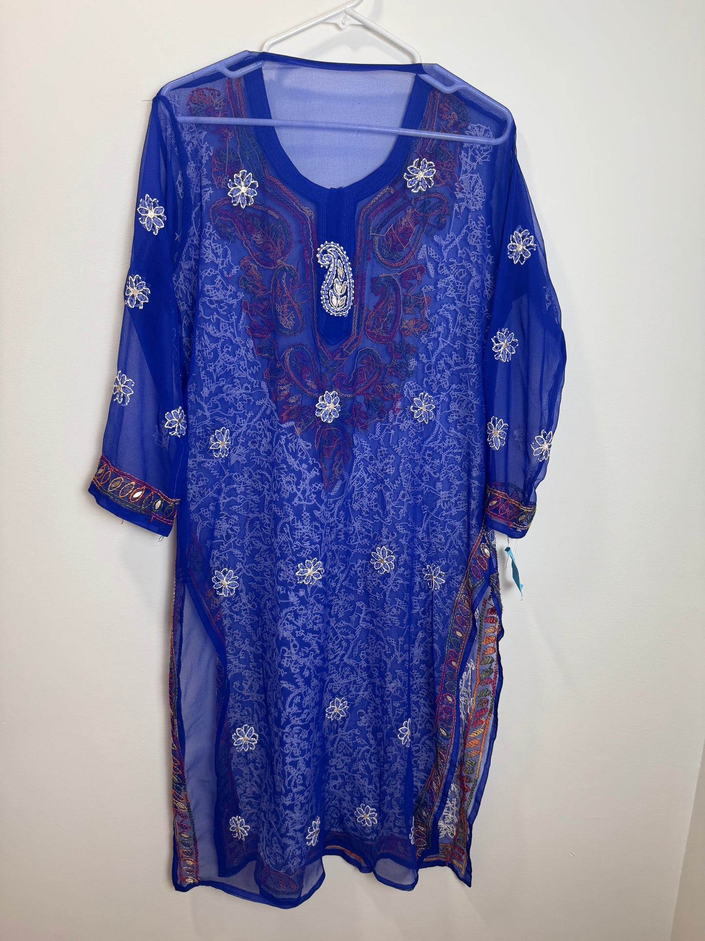 Blue Red Kurta - 40