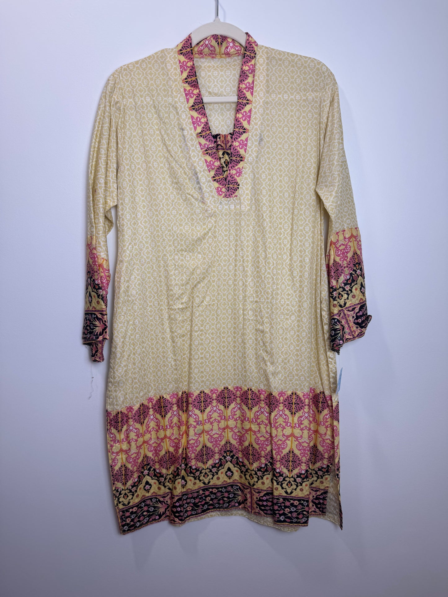 Beige red kurta - 42