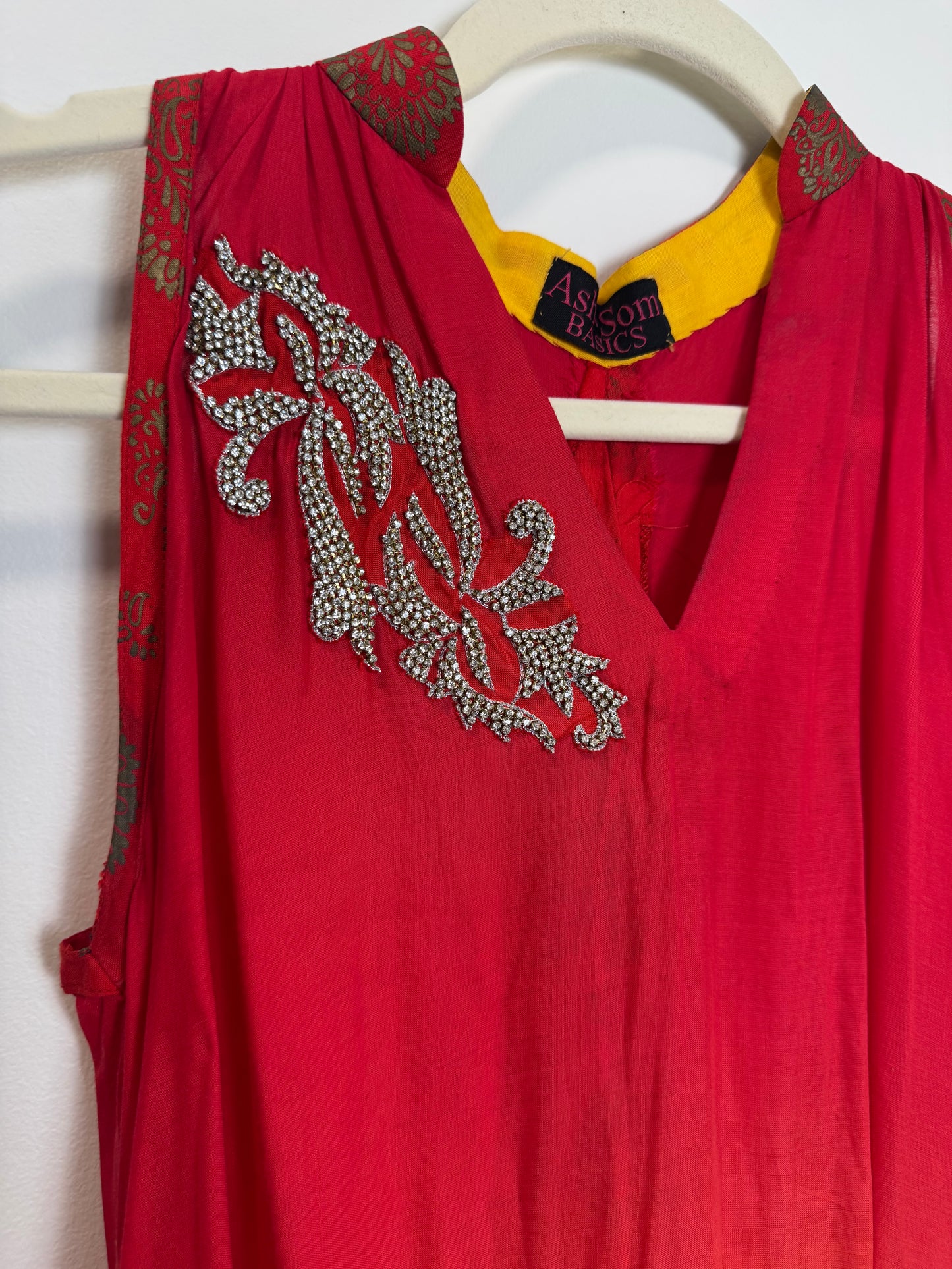 Yellow Red Kurta - 36