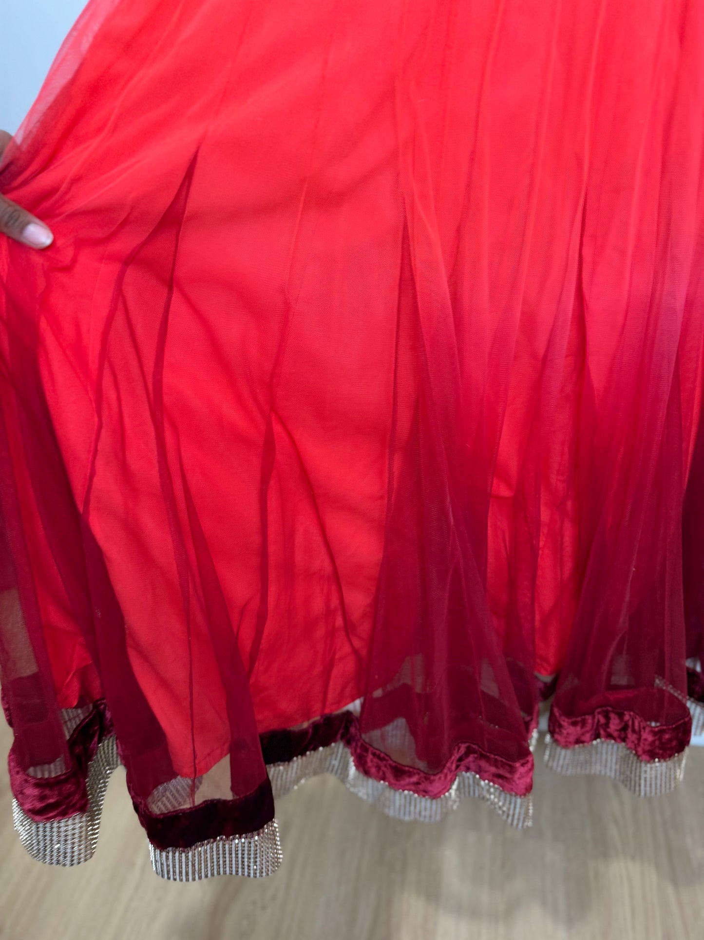 Red Orange Gown - 38