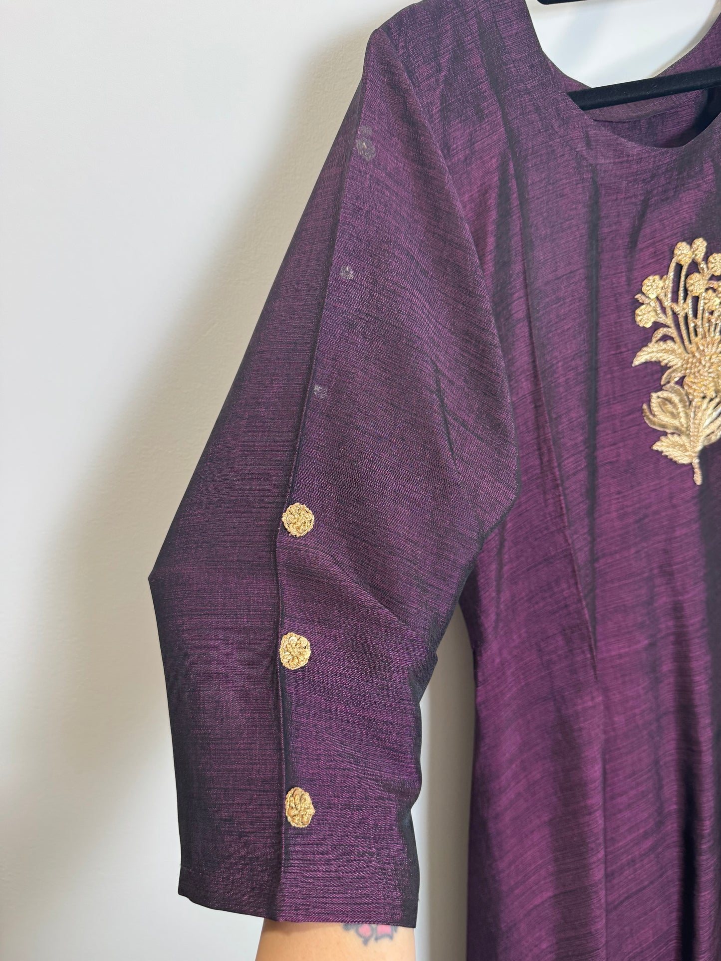 Purple Gold Kurta - 38