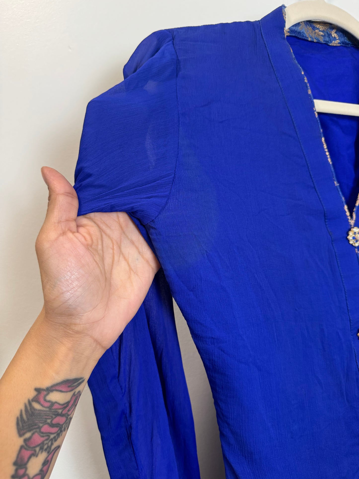 Blue Silver Kurta - 38
