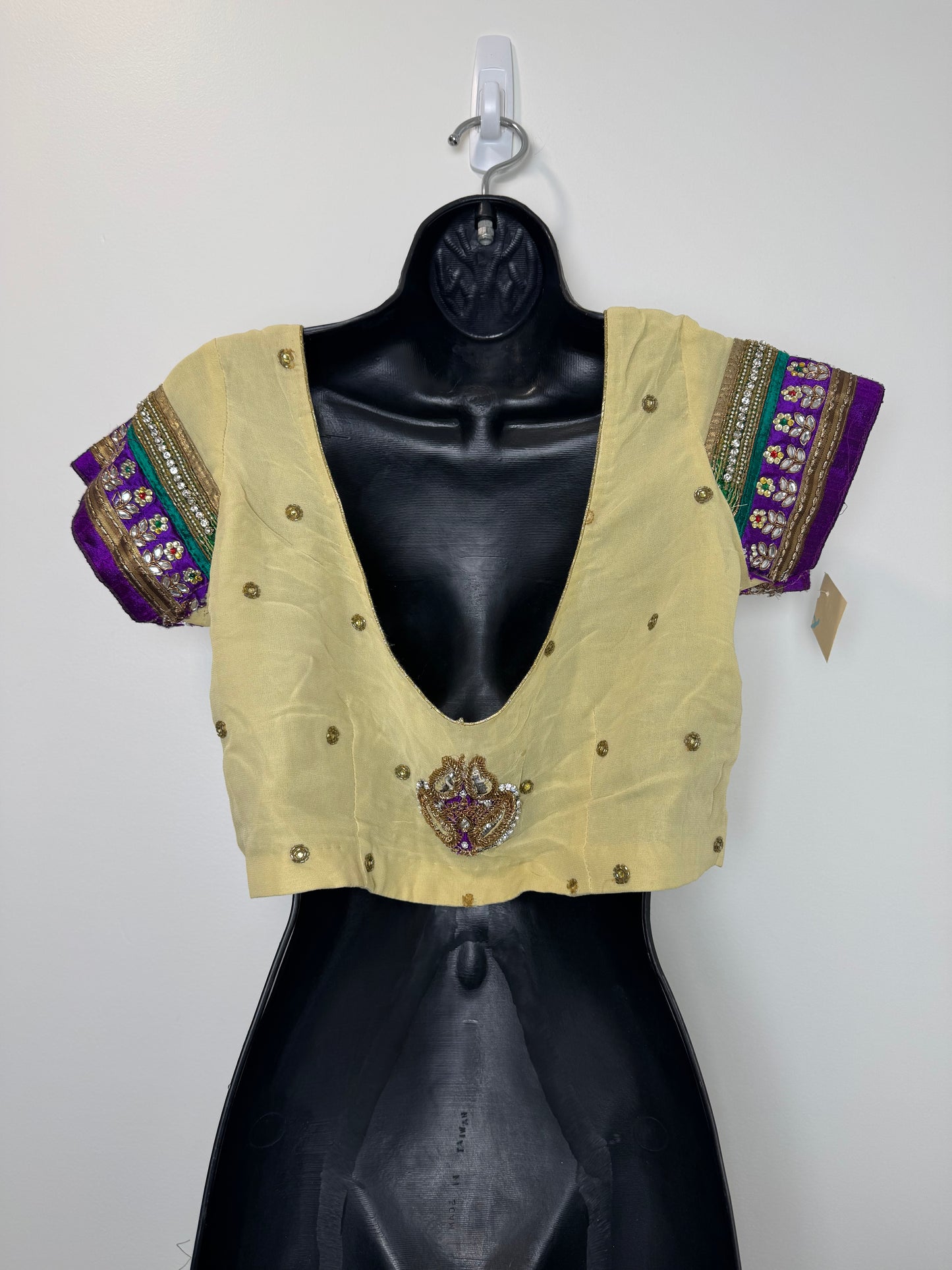 Beige purple Blouse - 38