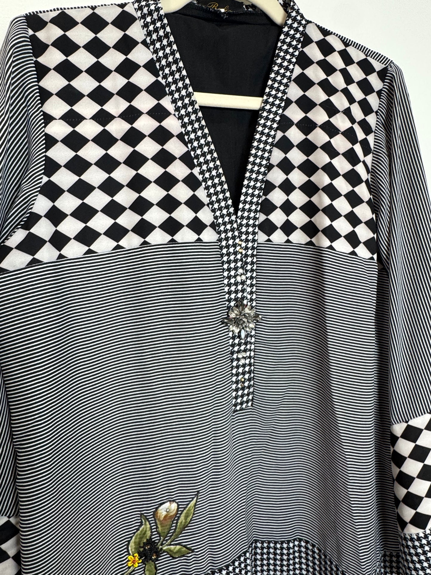 Black White Print Kurta - 44