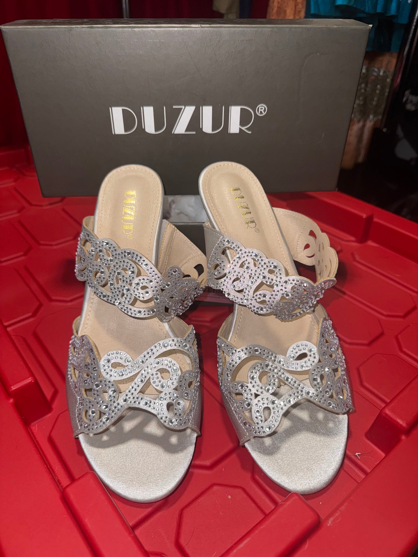 Silver Heel Shoes - 9.5