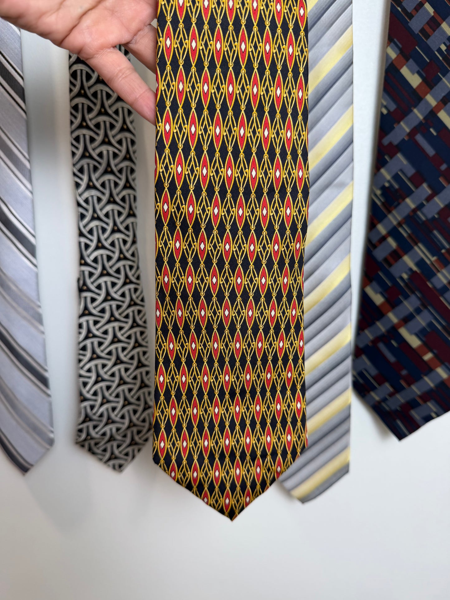 Men’s Designer Tie Lot of 5 Silk Paul Fredrick Per Luomo Henry Grethel