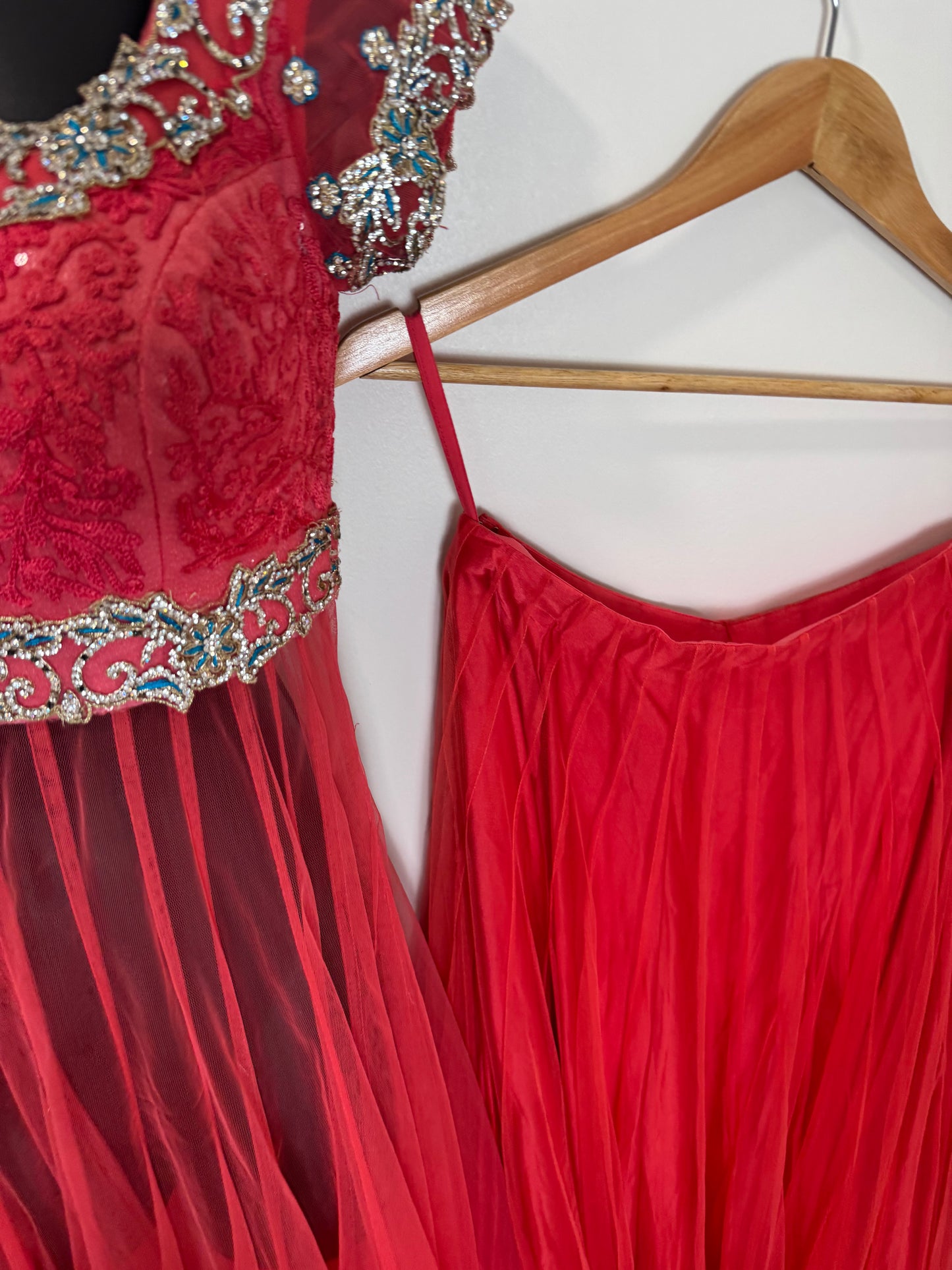 Red Orange Lehenga - 32