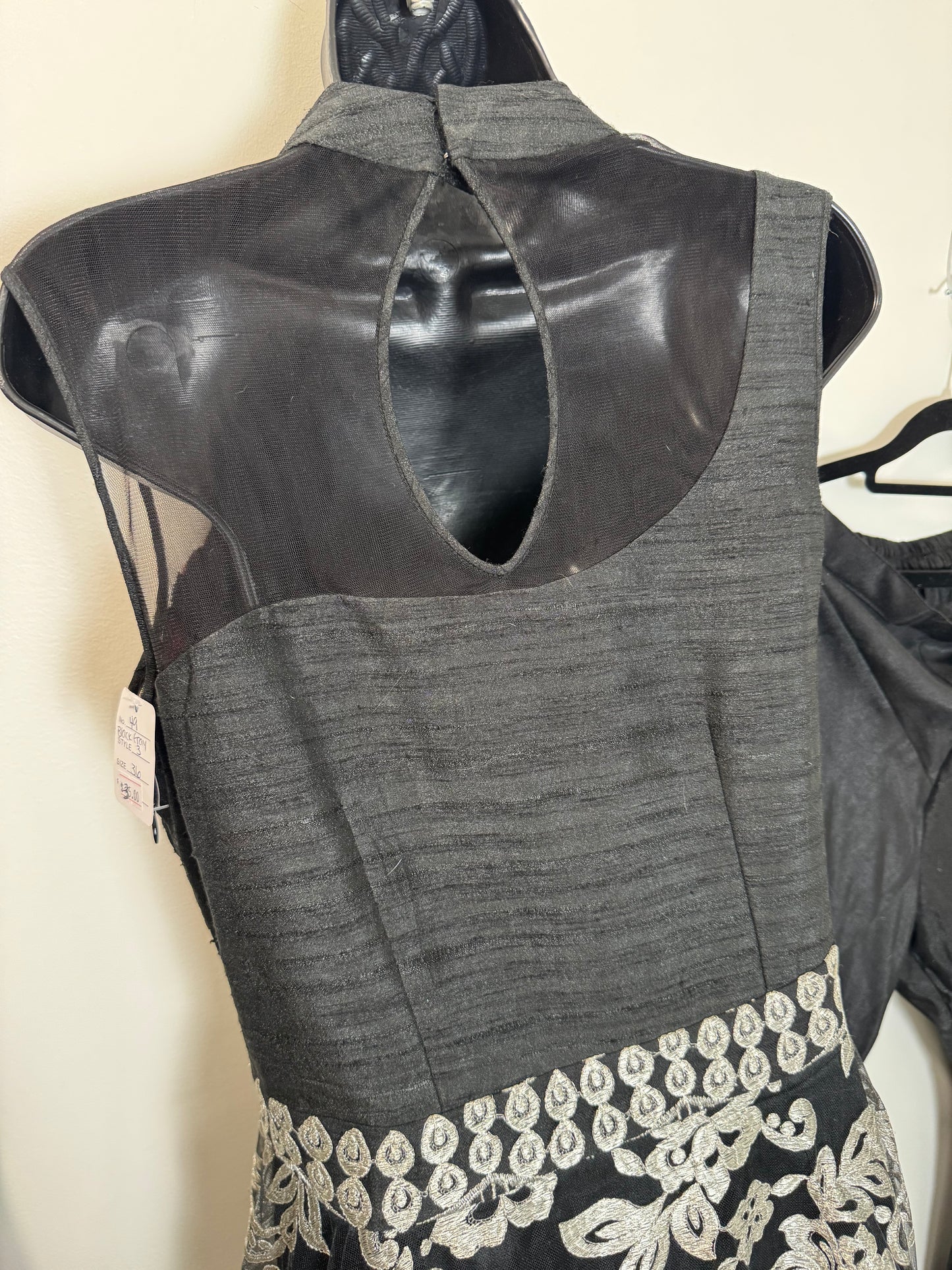 Black Silver Anarkali - 36
