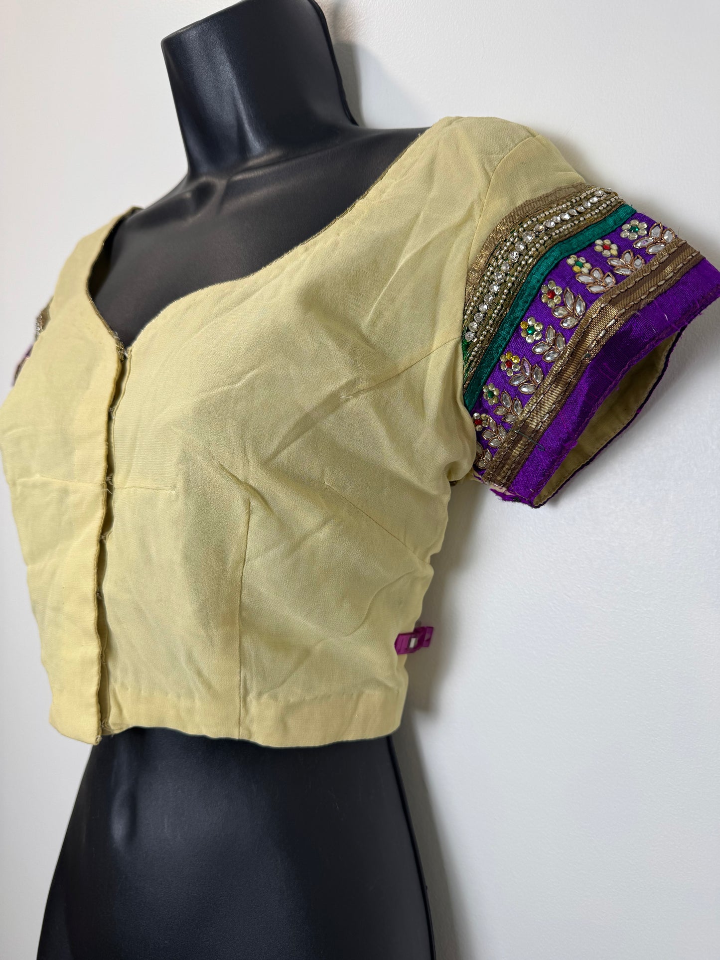 Beige purple Blouse - 38