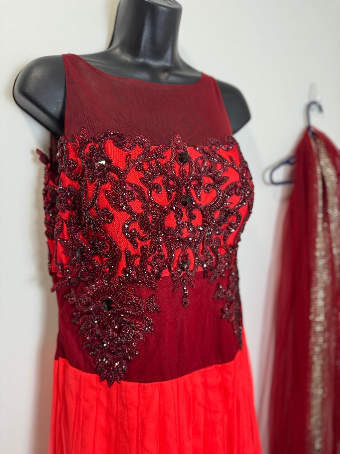Red Orange Gown - 38