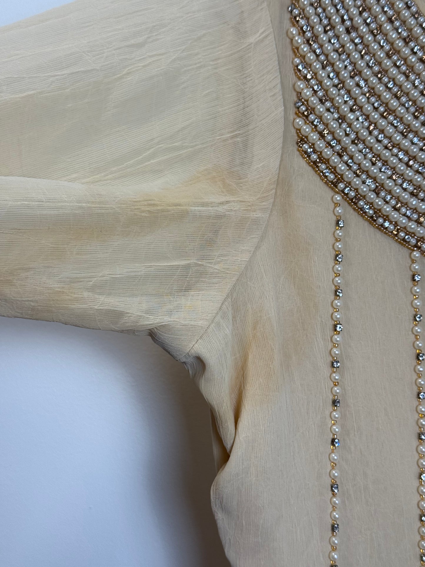 Beige pearl kurta - 42