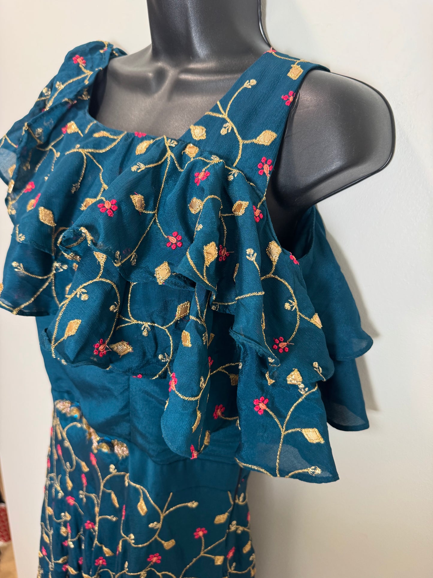 Blue floral gown - 38