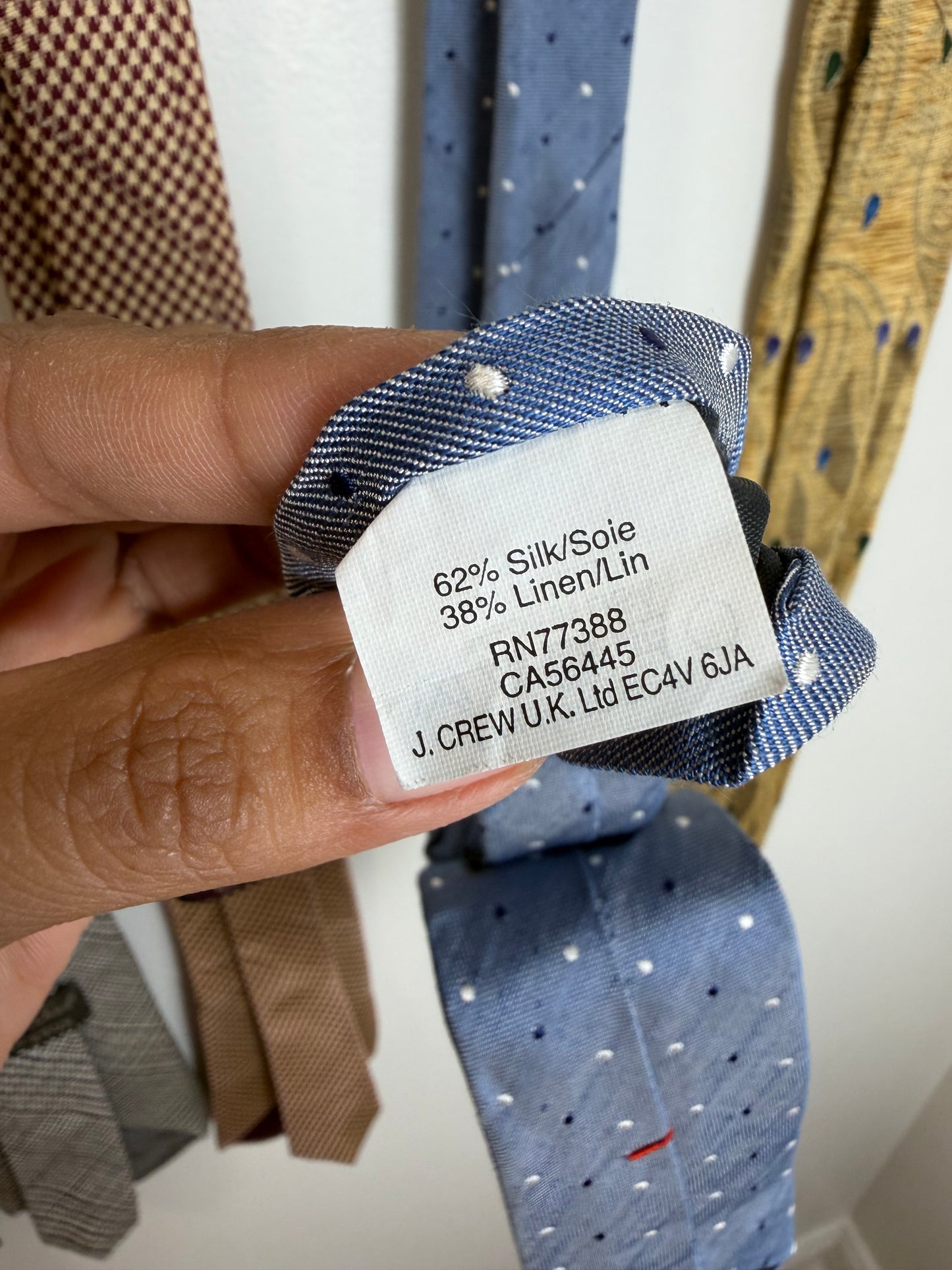 Designer Silk Tie Lot of 5 Barneys J.Crew Robert Talbott Joseph Abboud