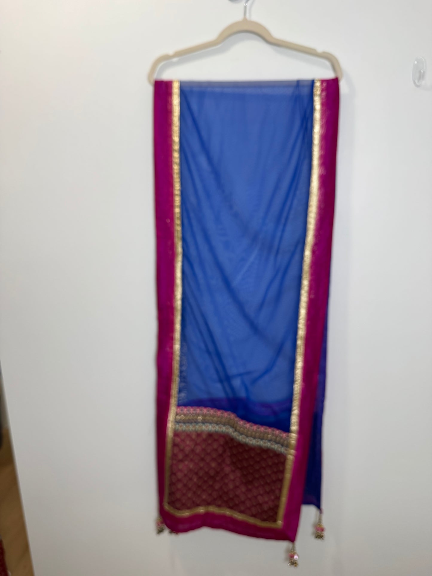 Blue Pink Kurta & Dupatta - 38
