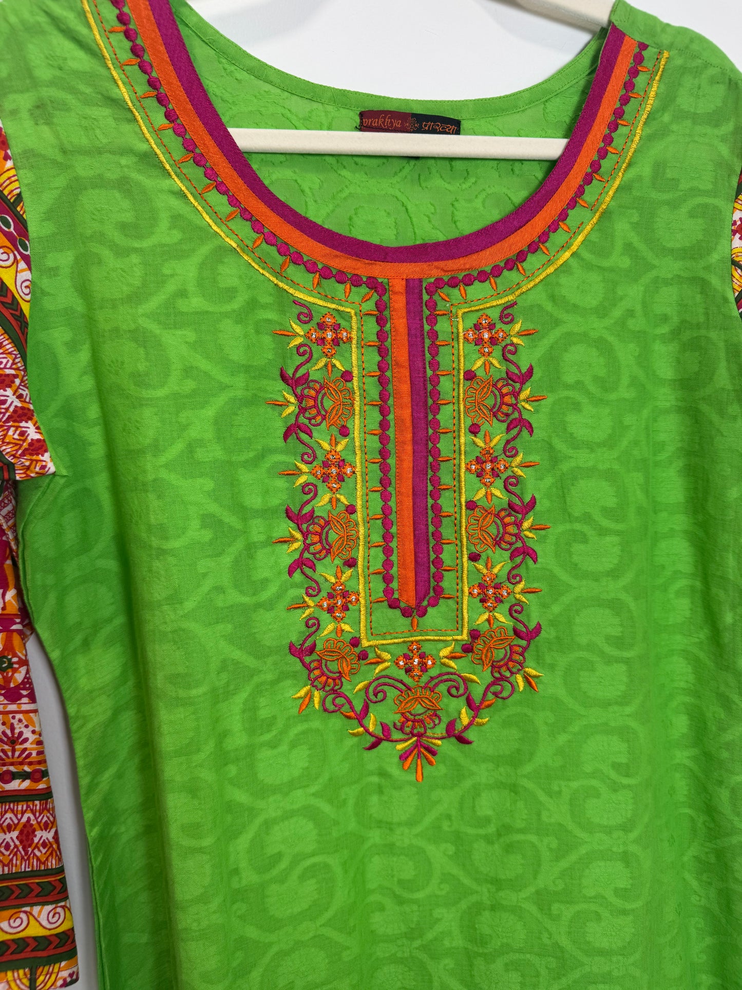 Green Red Kurta - 40