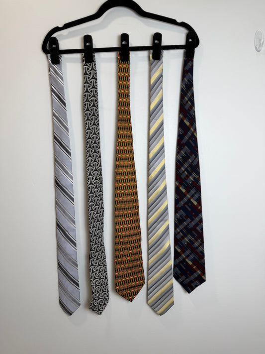 Men’s Designer Tie Lot of 5 Silk Paul Fredrick Per Luomo Henry Grethel