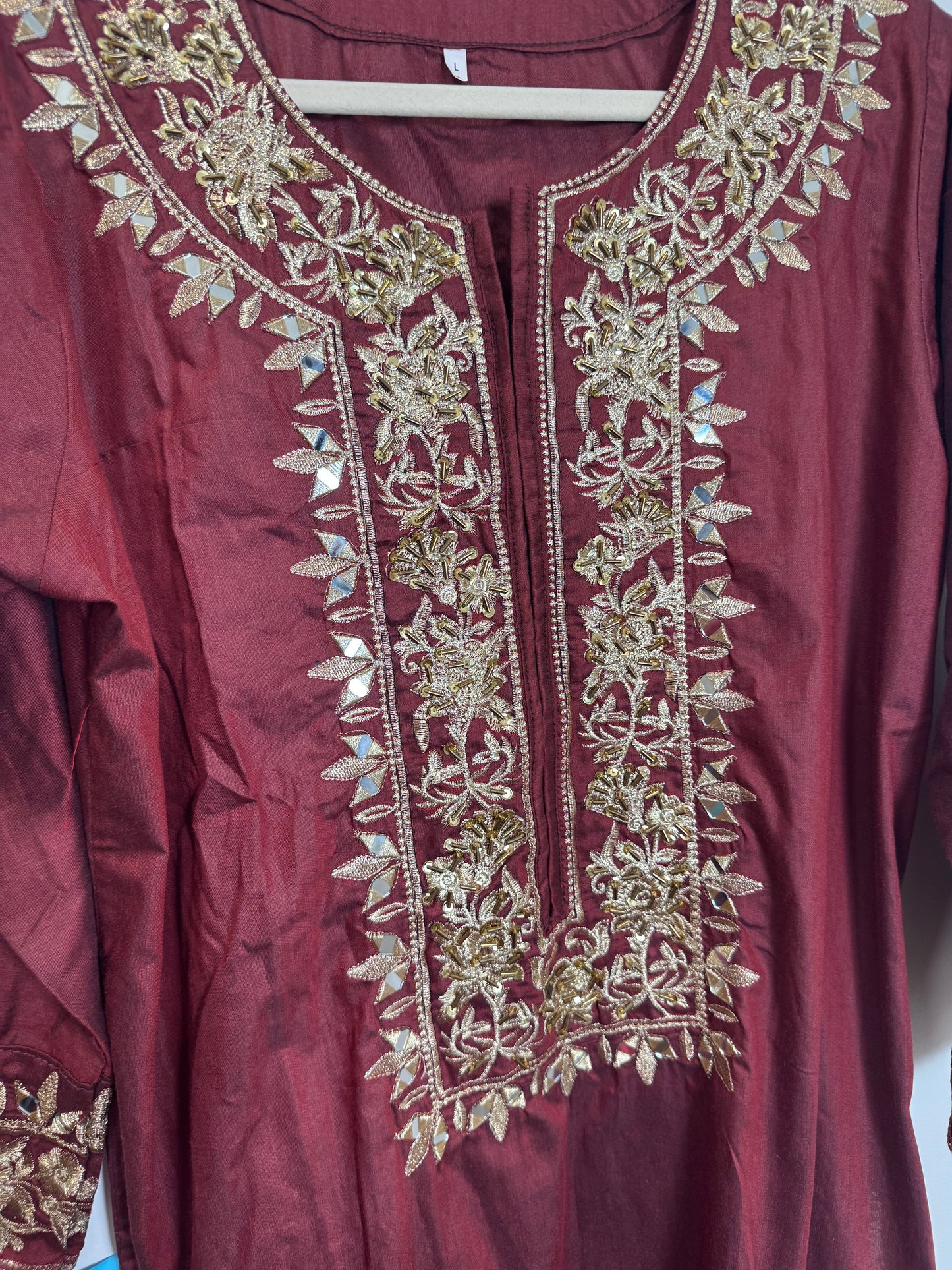 Maroon Gold Kurta - 44