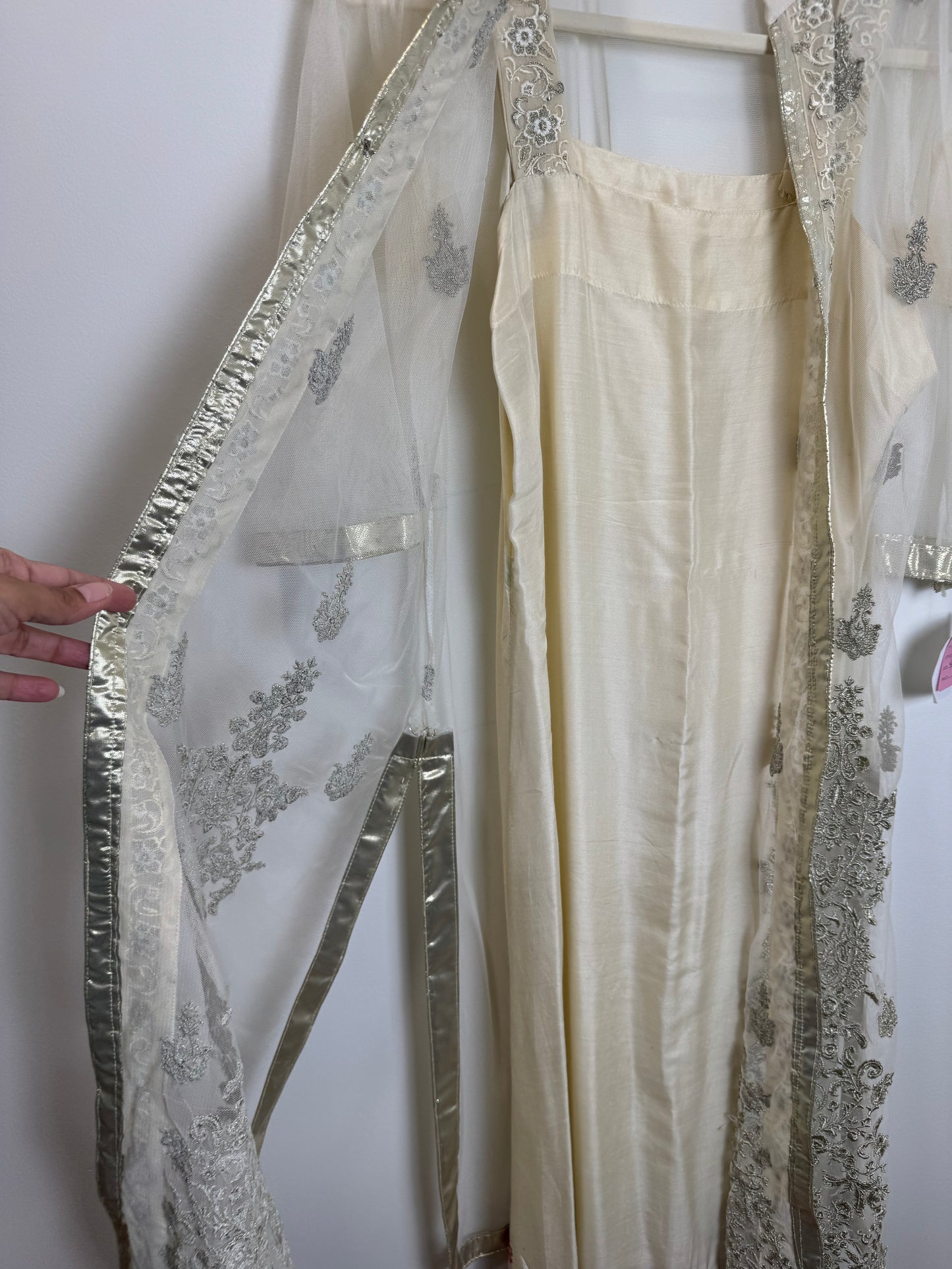 White Beige Kurta - 40