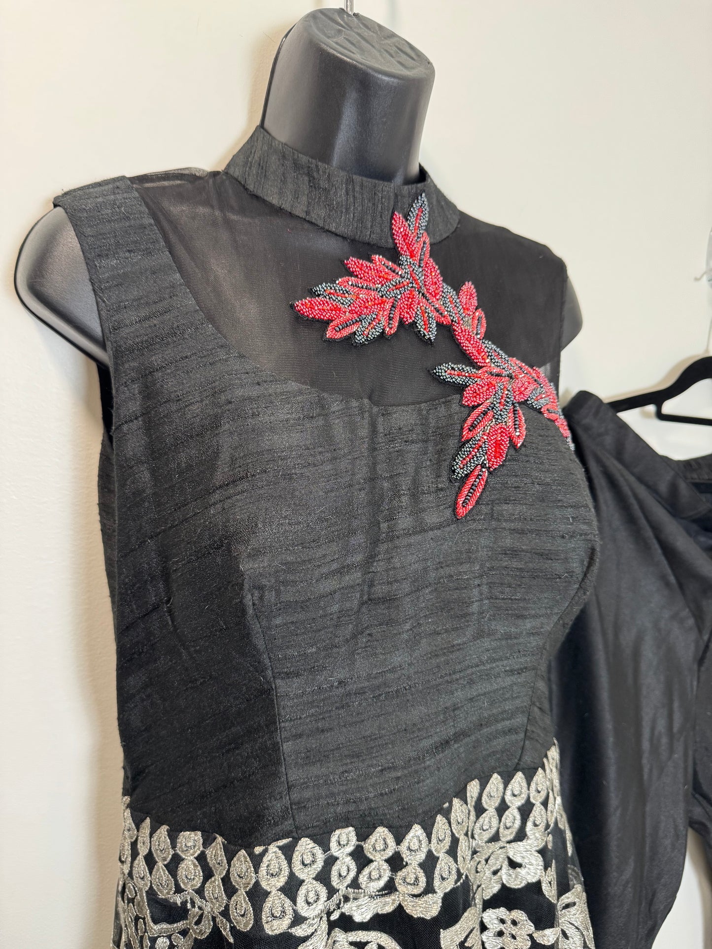 Black Silver Anarkali - 36