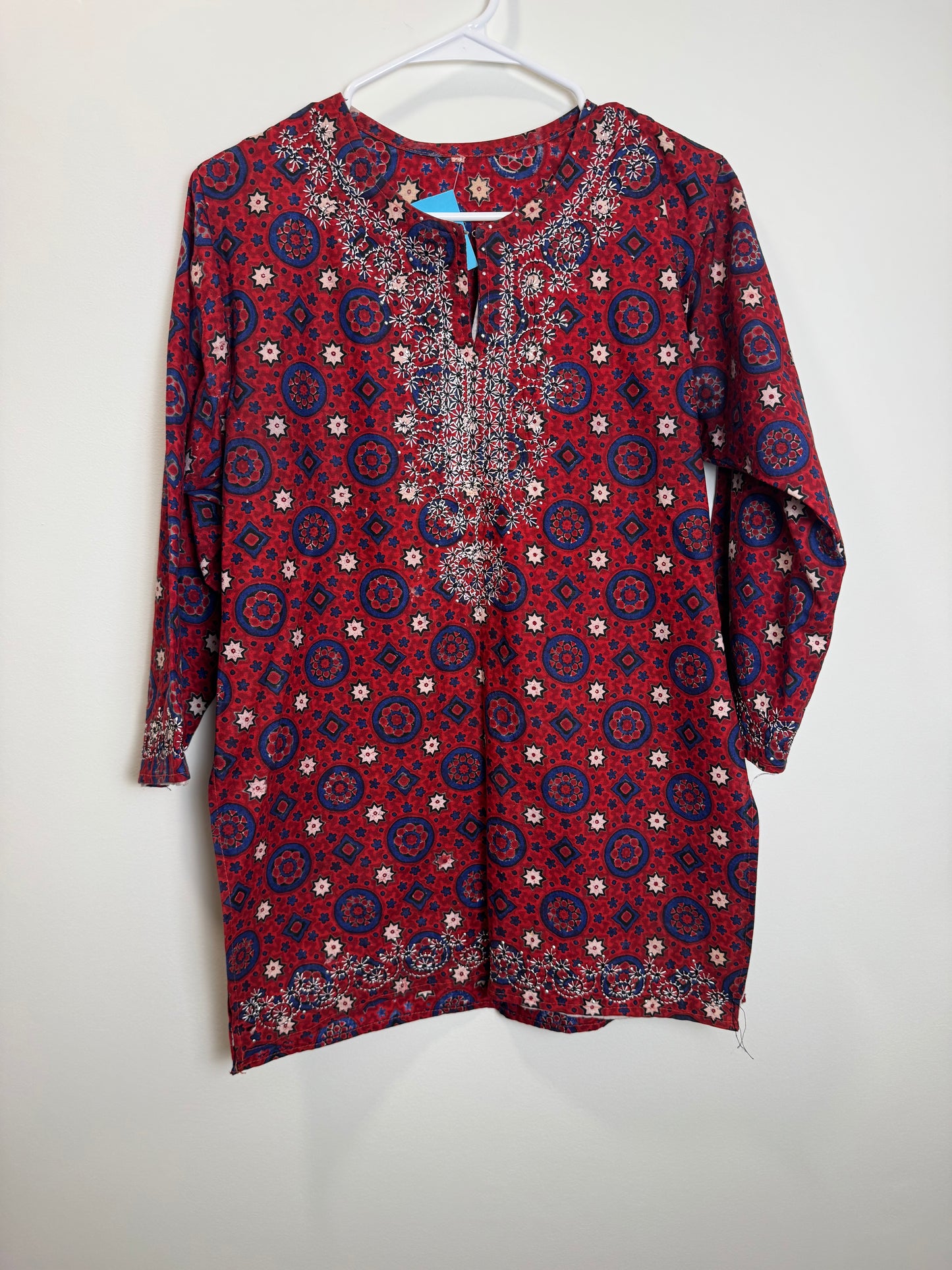 Red Blue Kurta - 40