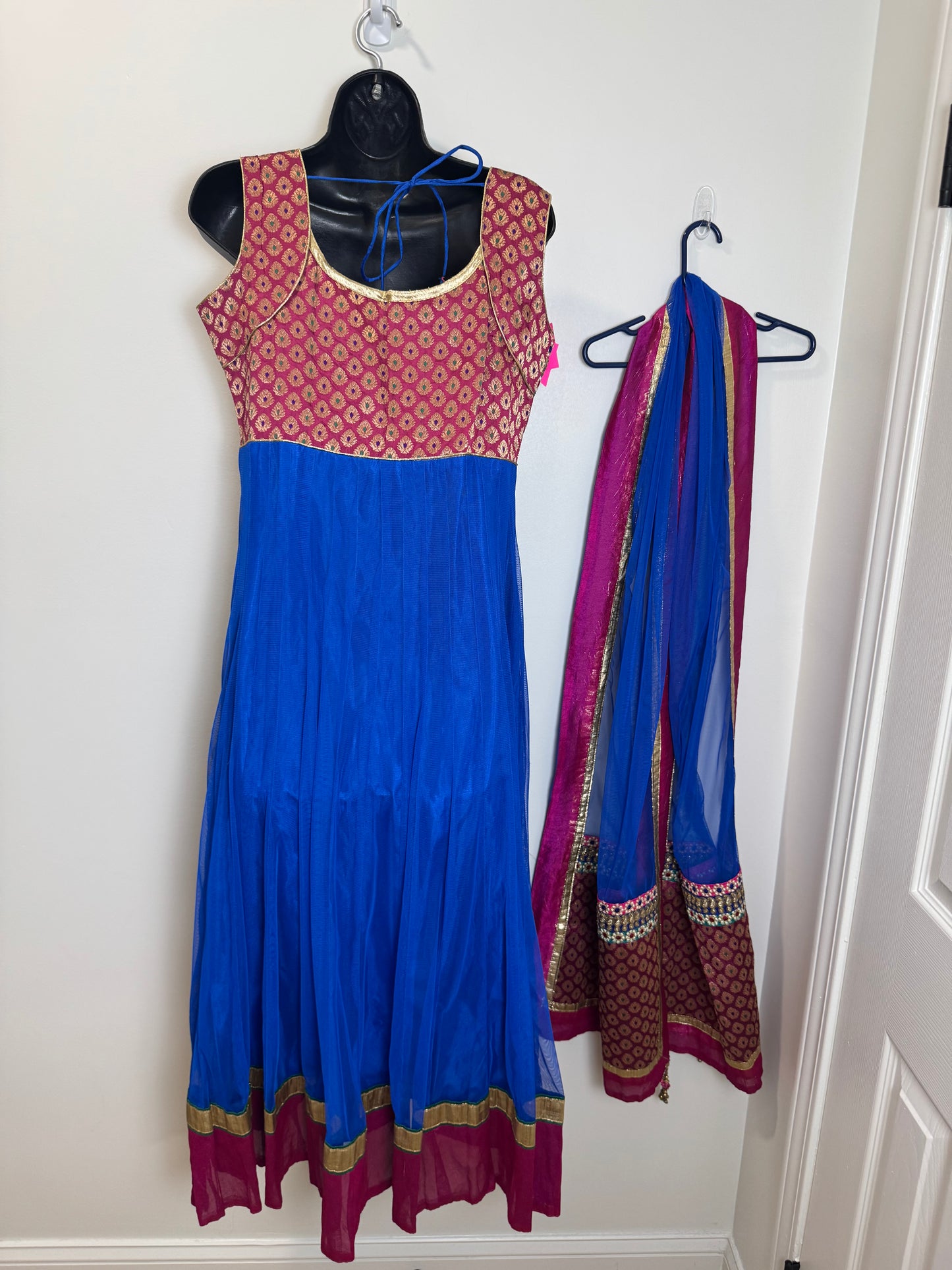 Blue Pink Kurta & Dupatta - 38