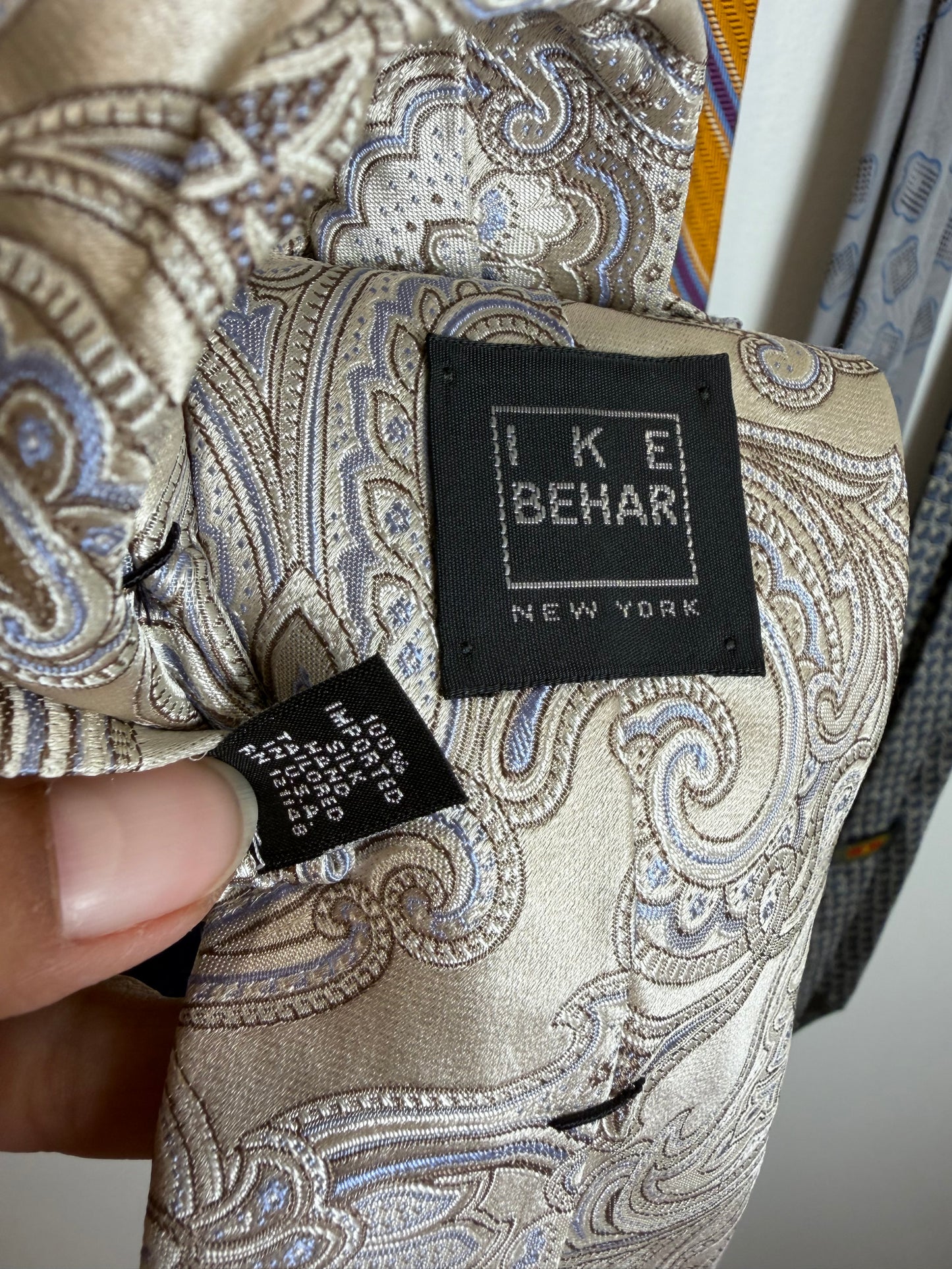 Vintage Designer Men’s Tie Lot of 5 – DKNY, Ike Behar, Robert Talbott, Brandini & Stockton