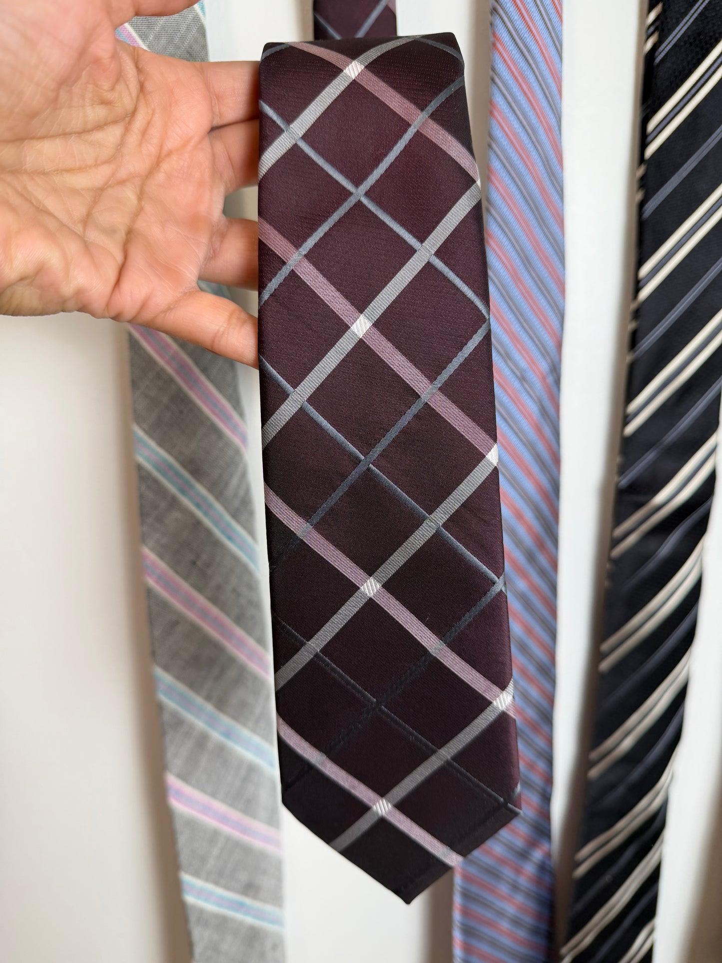 Designer Men’s Tie Lot of 5 Silk Neckties Ike Behar Ferre Kuhlman Banana Republic