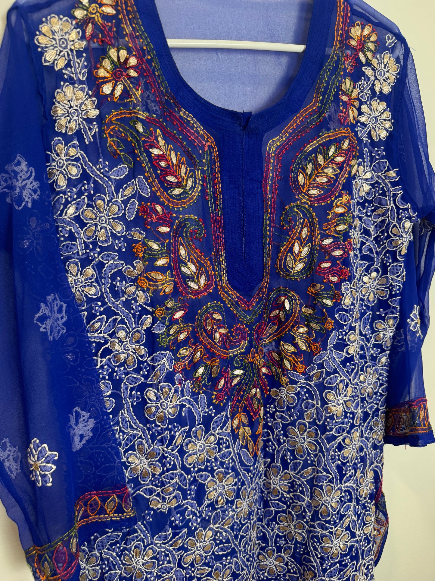 Blue Red Kurta - 40
