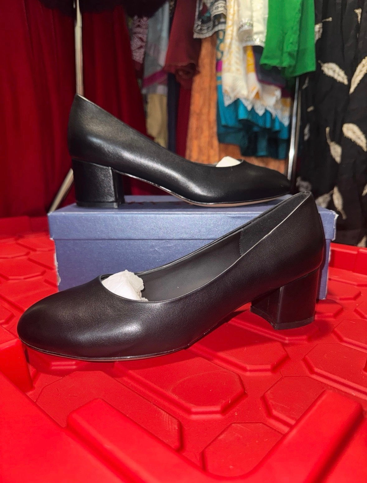Black Heel Closed Toed - 9