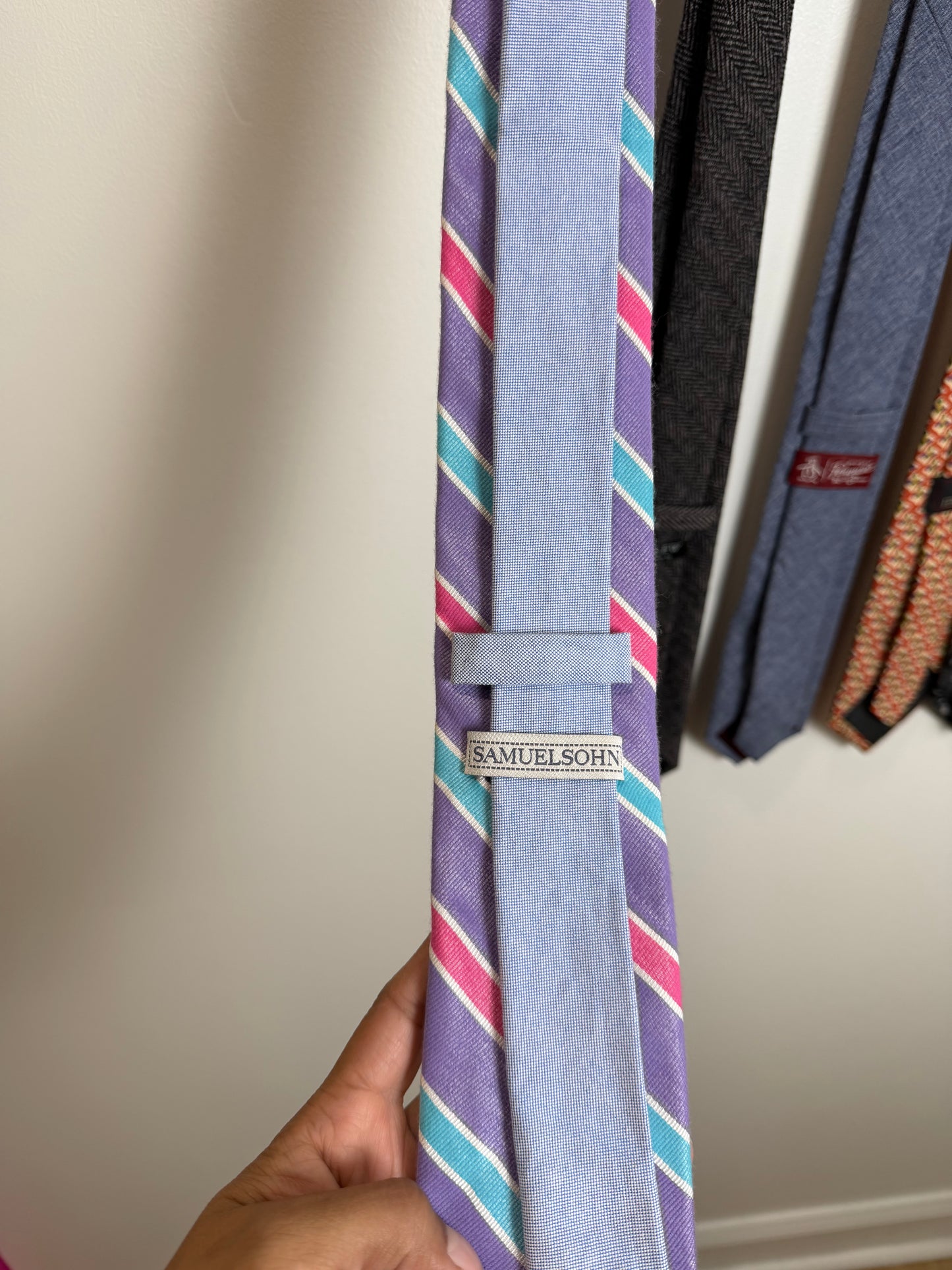 Designer Men’s Tie Lot Samuelsohn J.Crew Ferrell Reed Donna Karan Penguin